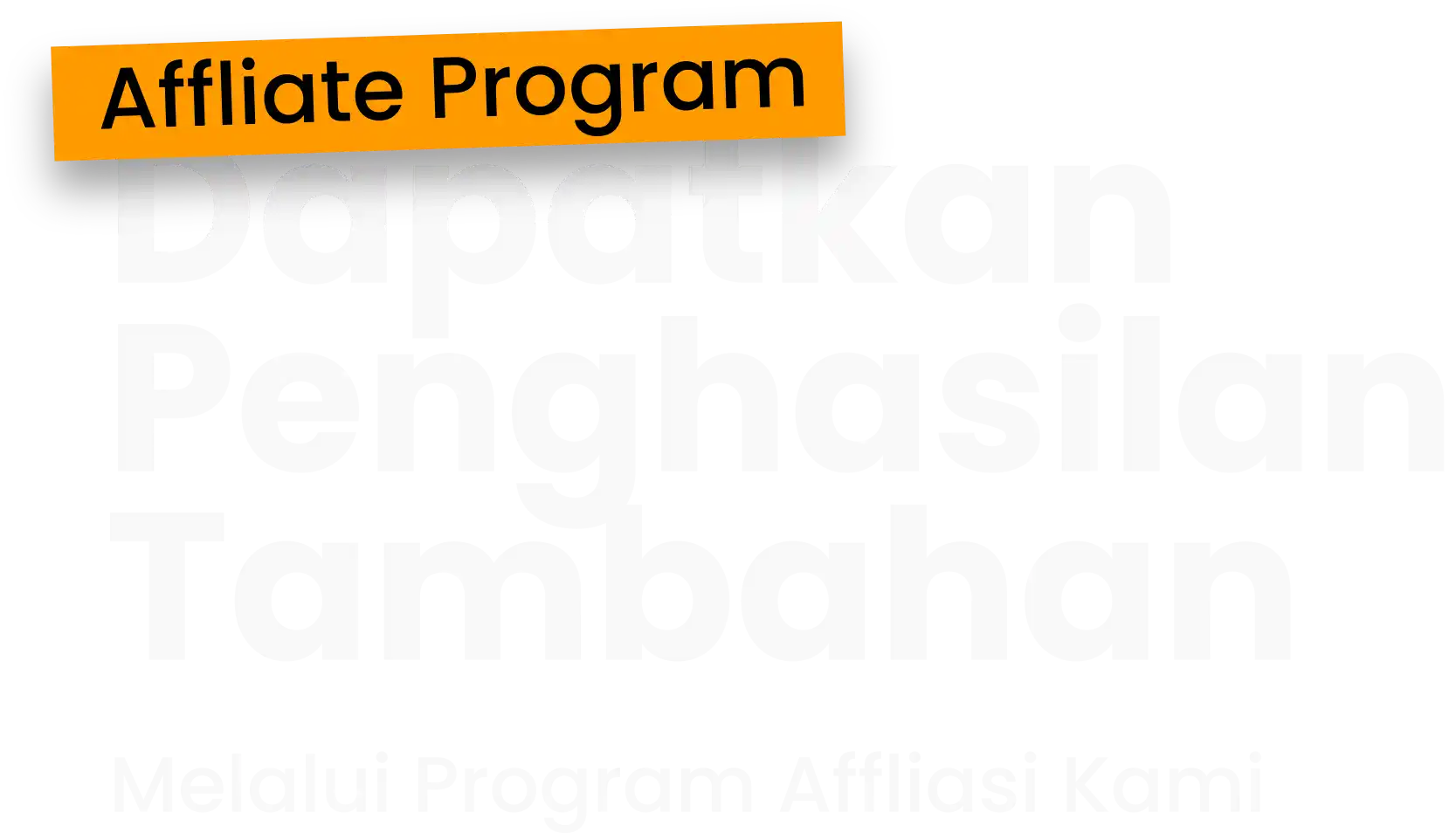 Dapatkan Penghasilan Tambahan Affiliate Program